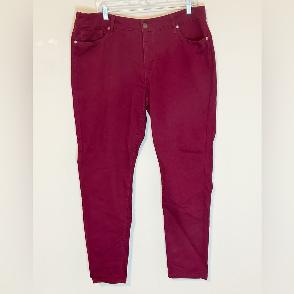 a.n.a Deep Red Skinny Pants